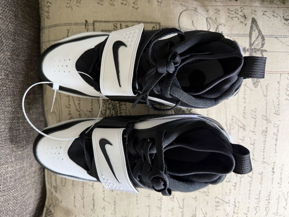 Nike Diamond Turf 93 TD Football Cleats Size 8 White Black HF5298-101 - Picture 7 of 10